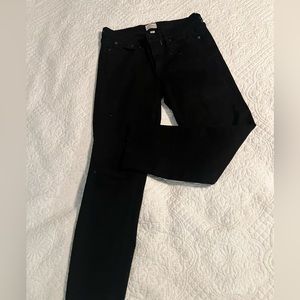 Jcrew toothpick black jeans.